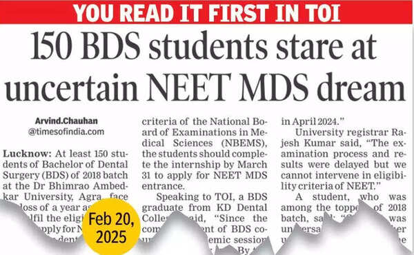 BDS grads get relief as NEET MDS 2025 registration reopens after cut-off extension