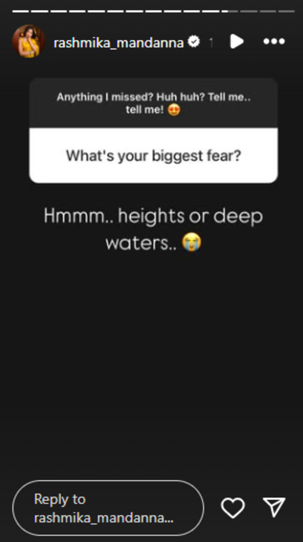 Rashmika Mandanna IG story 1