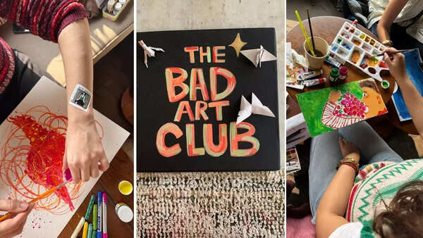 Shreya Saxena and Shaswatee Behera host the bad art club at their home and at cafes