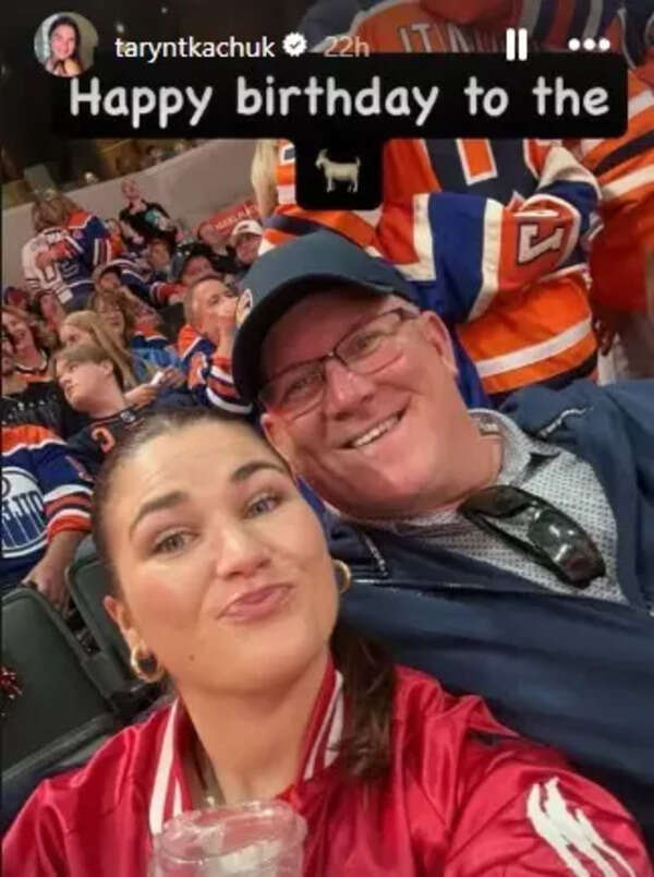 Taryn Tkachuk and dad Keith Tkachuk