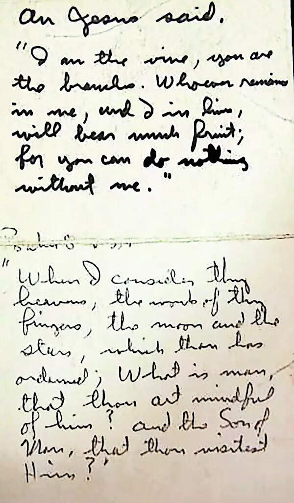 p4_ss_A handwritten card containing a Bible verse