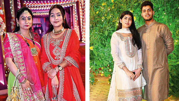 (L) Shardha and Tulika (R) Tejal and Tushar