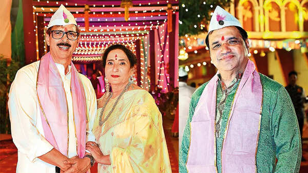 (L) Vipul and Meena (R) Vijay Agrawal