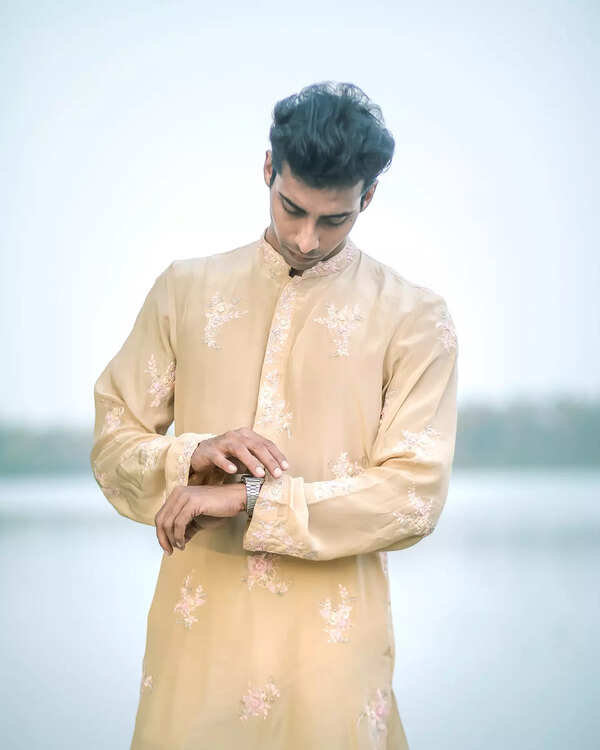 From soft creams and yellows to mint greens, Vishu-inspired contemporary wear are coming in eye-catching options Credit: Muziris.official