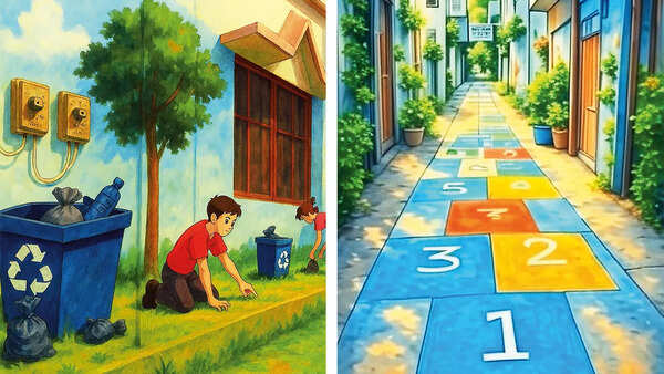 Our backlane used to be ignored and full of trash. Now it looks beautiful with these painting – A local resident from Aliganj