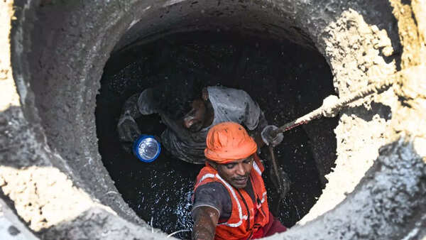 sewage workers