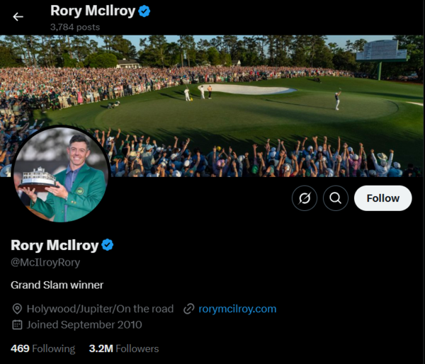 Rory McIlroy Updates Bio to 'Grand Slam Winner' After Masters Victory, Fans React