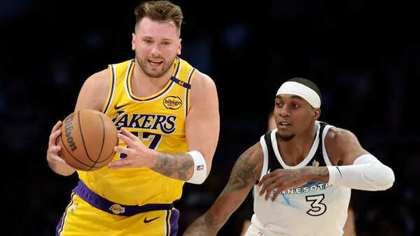 Luka of Lakers against the Timbs