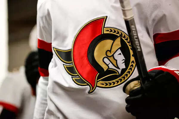 Ottawa Senators logo prior to the second period the game against the Carolina Hurricanes at PNC Arena