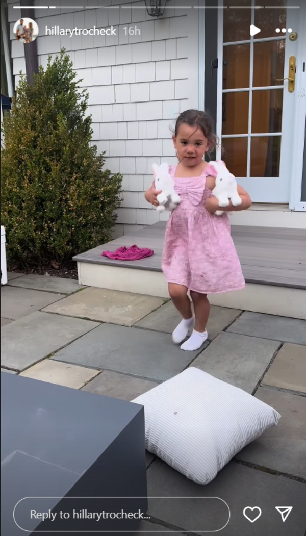 Vincent Trocheck and his wife, Hillary, enjoyed a simple celebration with an Easter Sunday