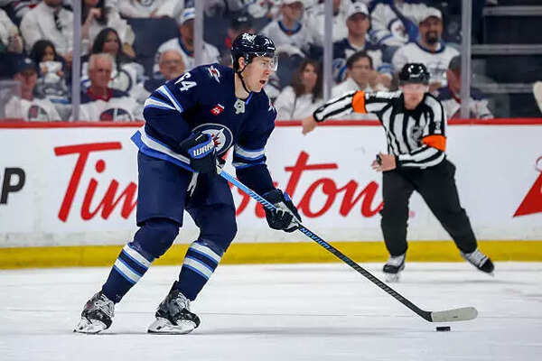 Logan Stanley #64 of the Winnipeg Jets in Winnipeg, Manitoba, Canad