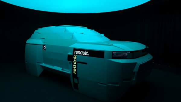 The company also showcased an angular sculpture christened 'renault. rethink'. Renault has clarified that the sculpture is not a preview of any specific upcoming model, nor is it a camouflaged prototype or teaser for a single vehicle.