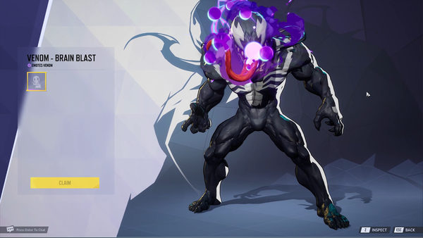 Giant-Size Venom Brain Blast emote in Marvel Rivals