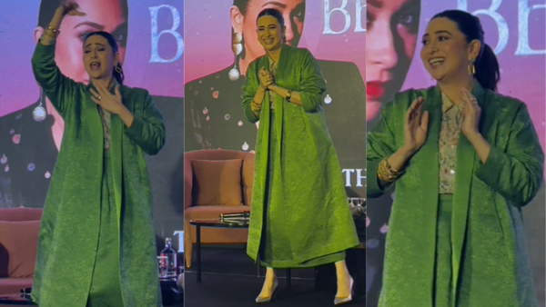 Karisma stepped out in a leafy green co-ord set