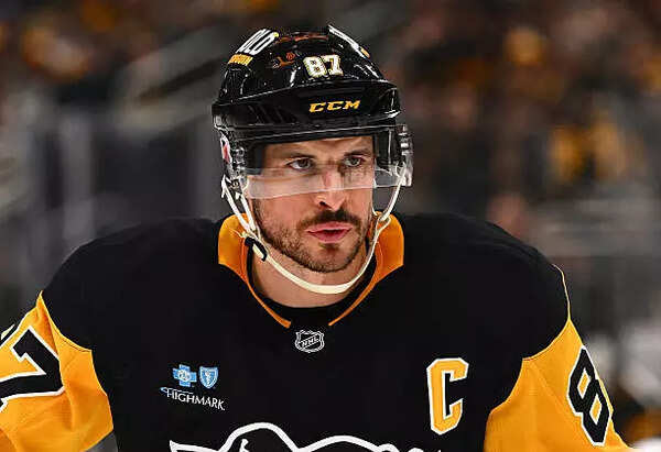 Sidney Crosby #87 of the Pittsburgh Penguins skates during the game against the Boston Bruins