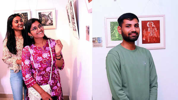 (L) Aditi Kashyap and Komal Devi (R) Aditya Kumar Gautam