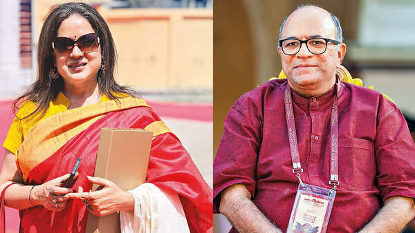 (L) Manjari Chaturvedi (R) Chandra Prakash Dwivedi