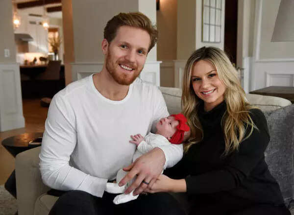 Colorado Avalanche captain Gabriel Landeskog, his wife Melissa