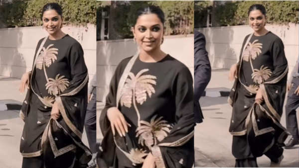 Deepika in black bingy suit