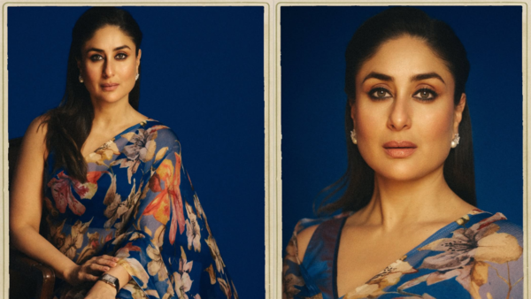 Maharani' Kareena Kapoor steals the show in floral chiffon saree - The Times of India