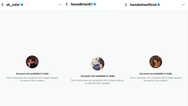 Pakistani artists’ Instagram accounts banned in India