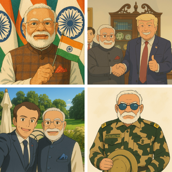 These images were shared by BJP on X. This reflects how AI can be used to boost diplomatic relations between two countries. These images were shared by BJP on its social media.