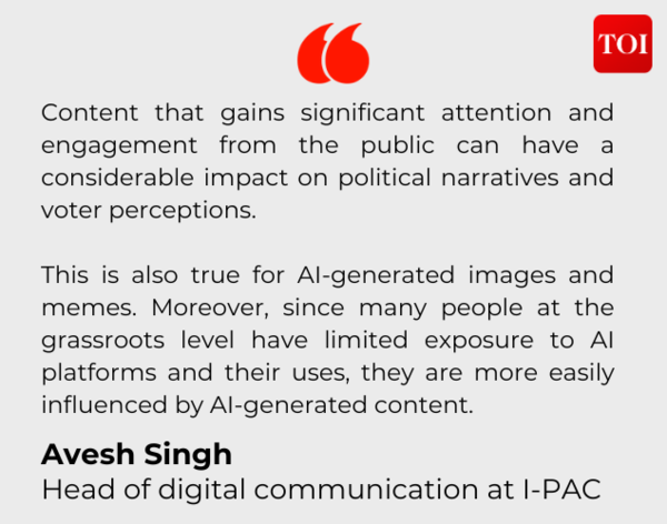 Expert's views on how AI-generated images and memes are potent tools for shaping narratives. Expert's view on AI's role in Indian politics