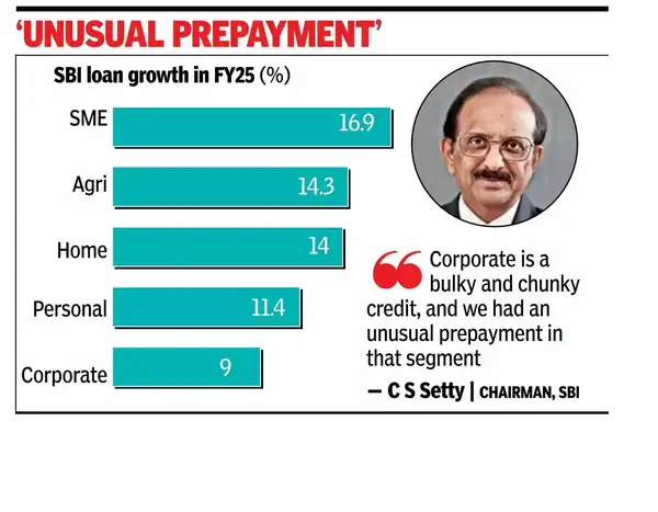 SBI loan growth hit as cos use IPO funds to pare debt.