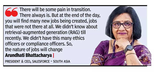 ‘AI shift painful, but will lead to new jobs’.