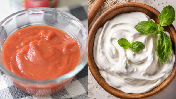 Tomato with yoghurt mask for hair