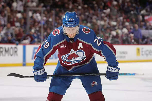 Nathan MacKinnon #29 of the Colorado Avalanche