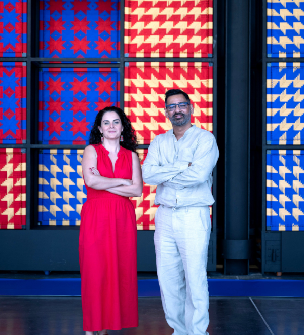 Artist Imran Qureshi and Alserkal director Nada Raza