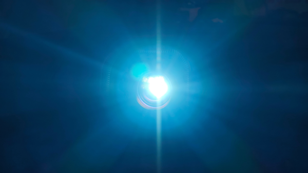 That's light coming out from the lens