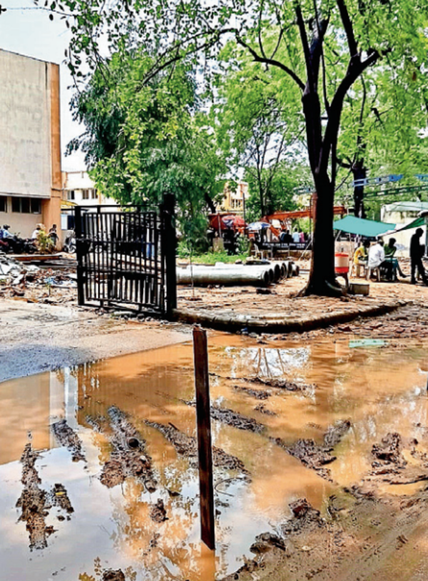 Dug up roads stall commute