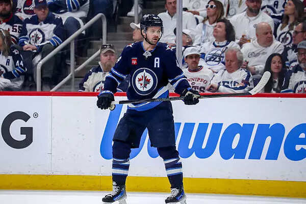 Josh Morrissey #44 of the Winnipeg Jets