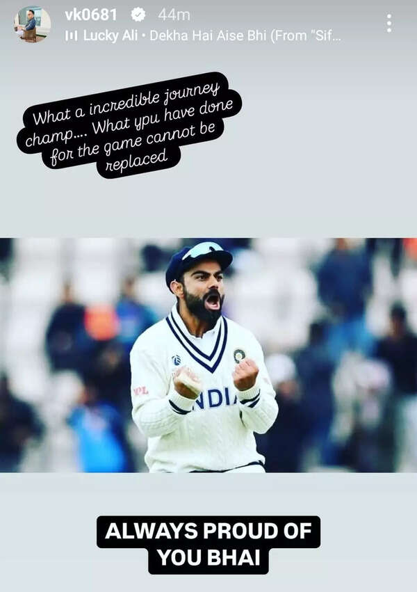 Virat Kohli Bhai Vikas's second Instagram Story Virat Kohli Bhai