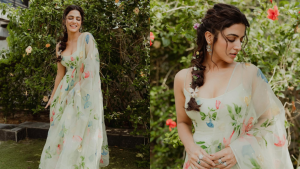 Wamiqa Gabbi in floral Anarkali