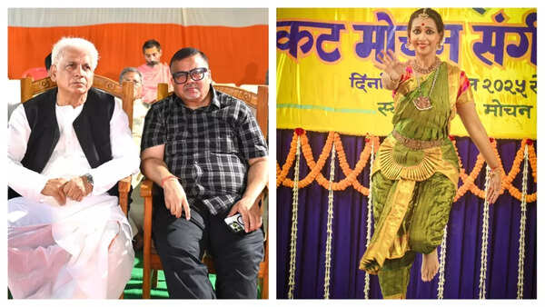 (L) Dr Vishwambhar Nath Mishra and Dr Vijay Nath Mishra (R) Janani Murali
