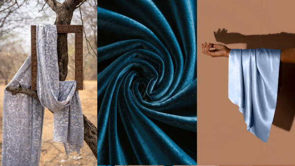 Cotton, velvet, and silk silhouttes