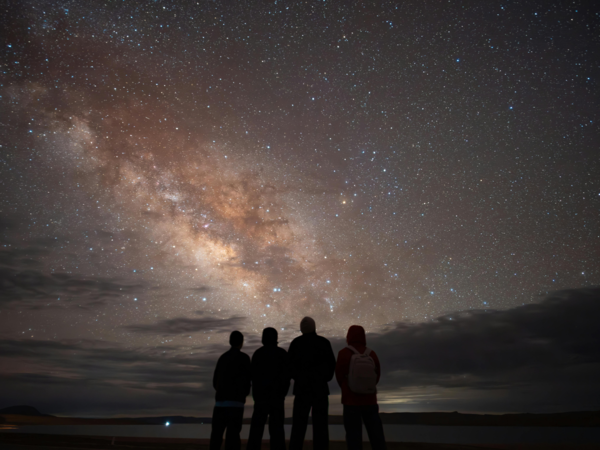 Twinkling stars in sky