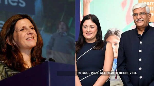 (L-R) Alison Barrett MBE, Country Director India, British Council; Lisa Nandy, UK’s Secretary of State for Culture, Media and Sport; Gajendra Singh Shekhawat, India’s Minister for Culture and Tourism. UK India event