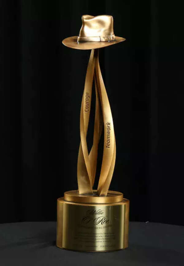A detailed view of the Willie O'Ree Community Hero Award