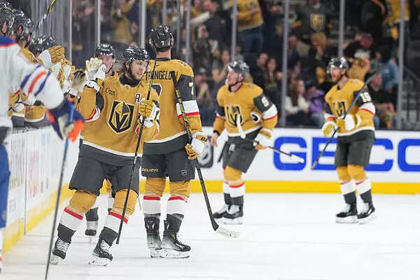 William Karlsson #71 of the Vegas Golden Knights celebrates his goal