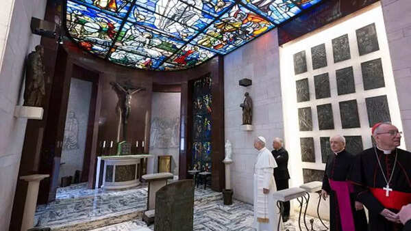 Pope Leo visiting the private chapels