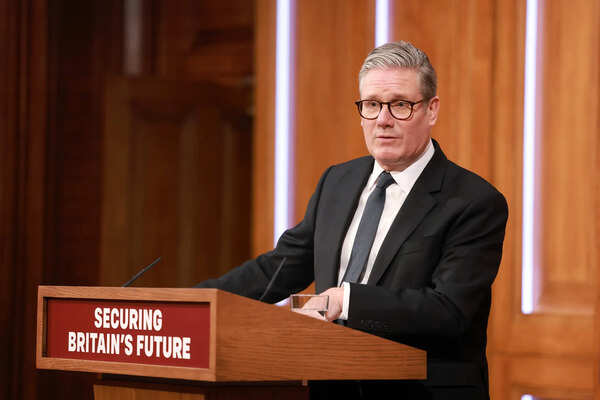 On May 12, 2025, Britain's Prime Minister Keir Starmer holds a press conference on emigration at Downing Street in London, England. The head of the president's immigration white paper was held by the prime minister at a press conference. ( Photo by Ian Vogler- WPA Pool/Getty Images ) PM Keir Starmer Holds Press Conference On Immigration