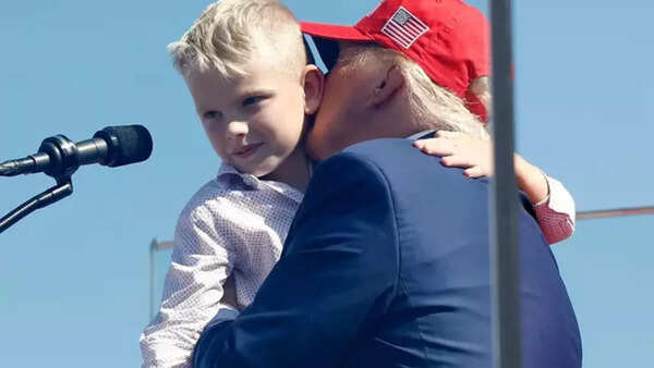 Eric Luke Trump with grandfather Donald Trump