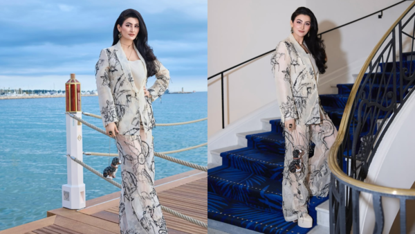 (Image Credits: Instagram) Shalini Passi in ivory pantsuit