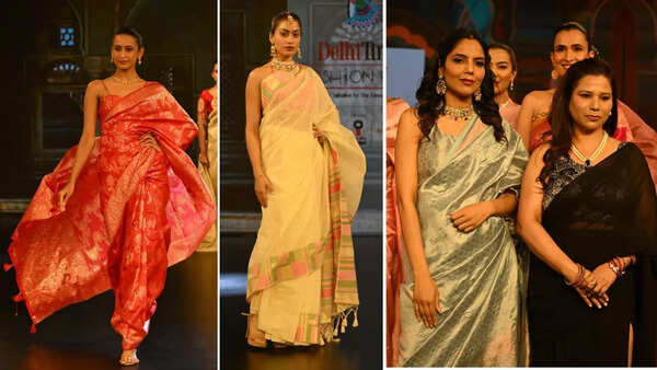 Designer Ekta Akhouri's collection featured Indian handloom saris
