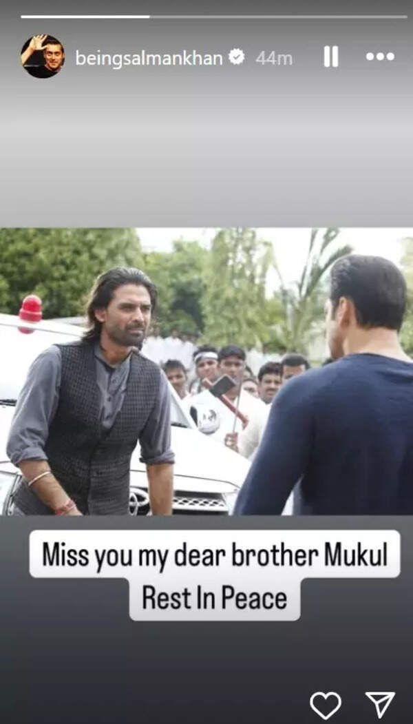 Salman Khan post remembering Mukul Dev