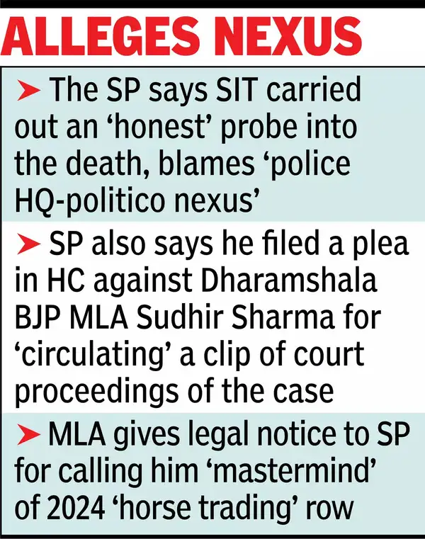 SP says DGP ‘targeting’ him over HP power corpn GM’s death probe